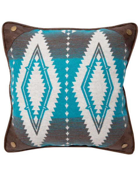 Image #1 - Carstens Turquoise Earth Diamond Throw Pillow, Blue, hi-res