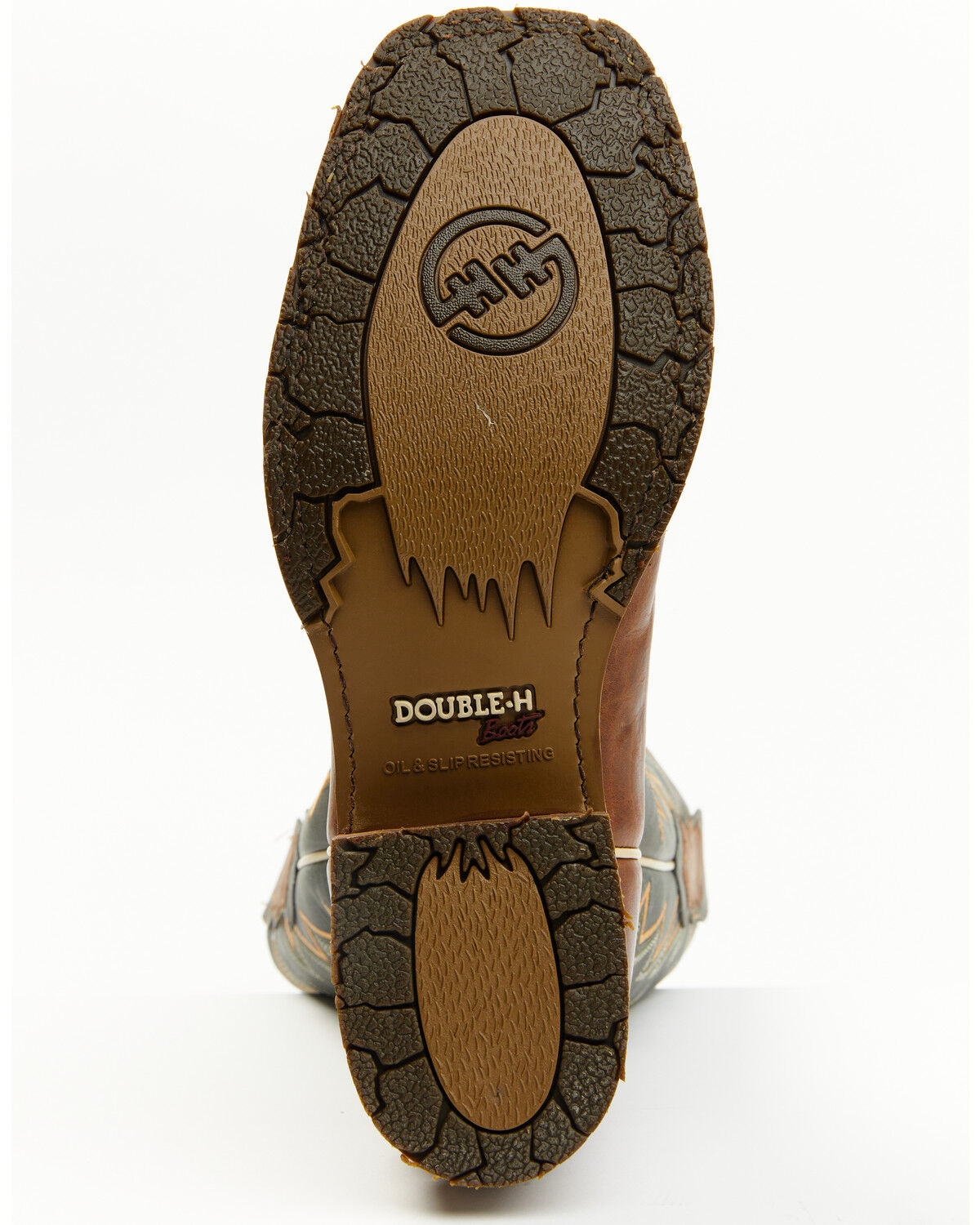 Image #7 - Double H Men's Leland Performance Western Boots - Broad Square Toe, Steel Blue, hi-res