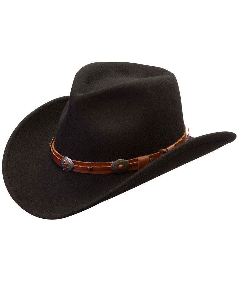 Silverado Men's Black Henley Crushable Wool Hat, Black, hi-res