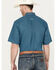 Image #4 - Ariat Men's Wrinkle Free Eli Print Button Down Short Sleeve Western Shirt, Teal, hi-res