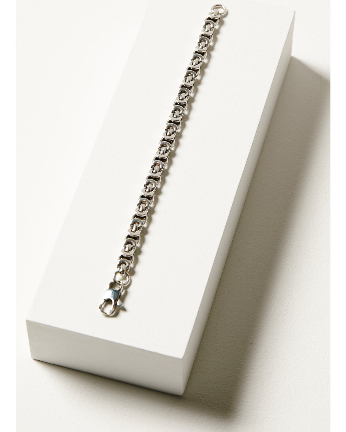 Image #1 - M & F Western Men's Silver Strike Chain Link Bracelet, Silver, hi-res