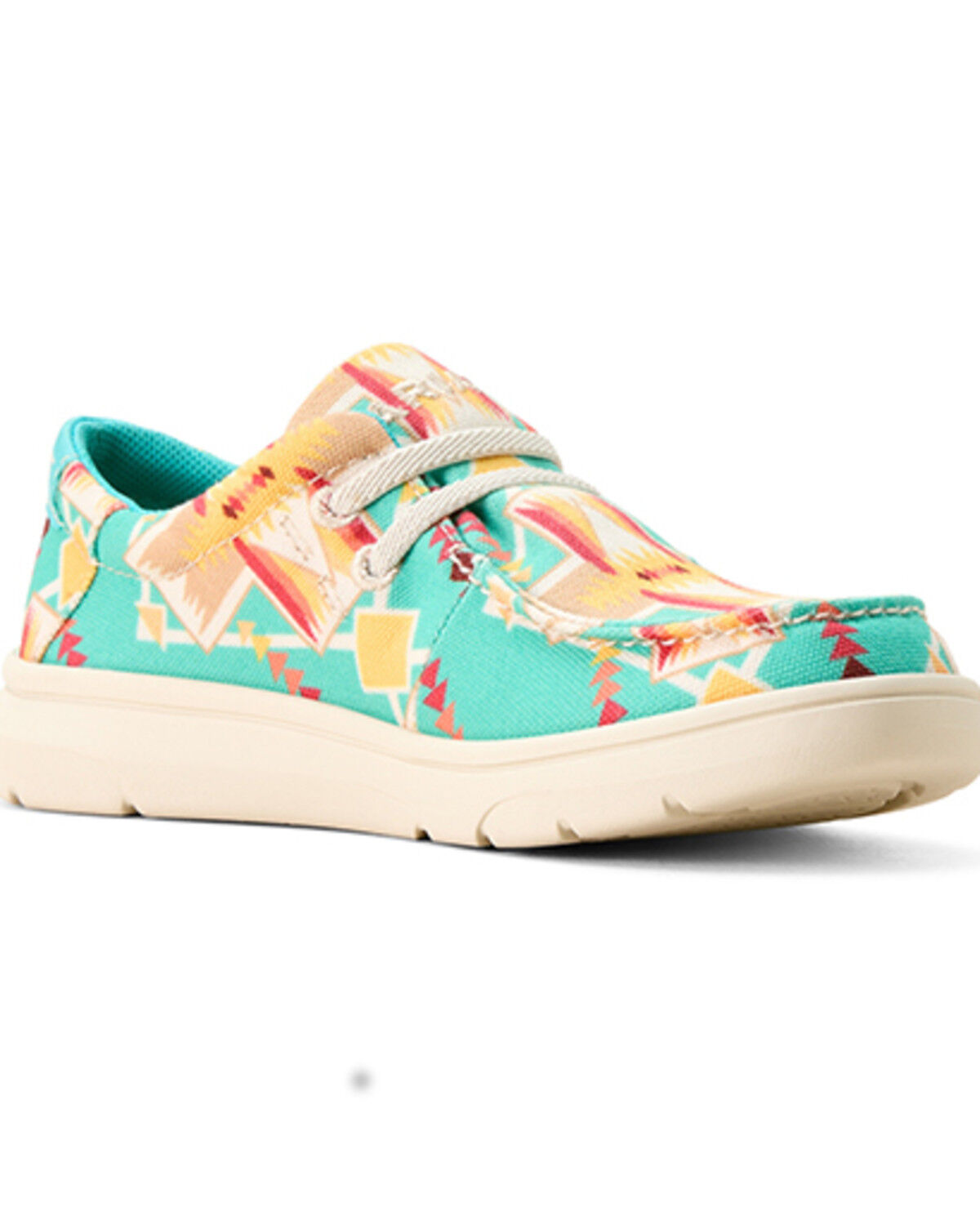 Image #1 - Ariat Boys' Hilo Southwestern Print Casual Shoes - Moc Toe, Blue, hi-res