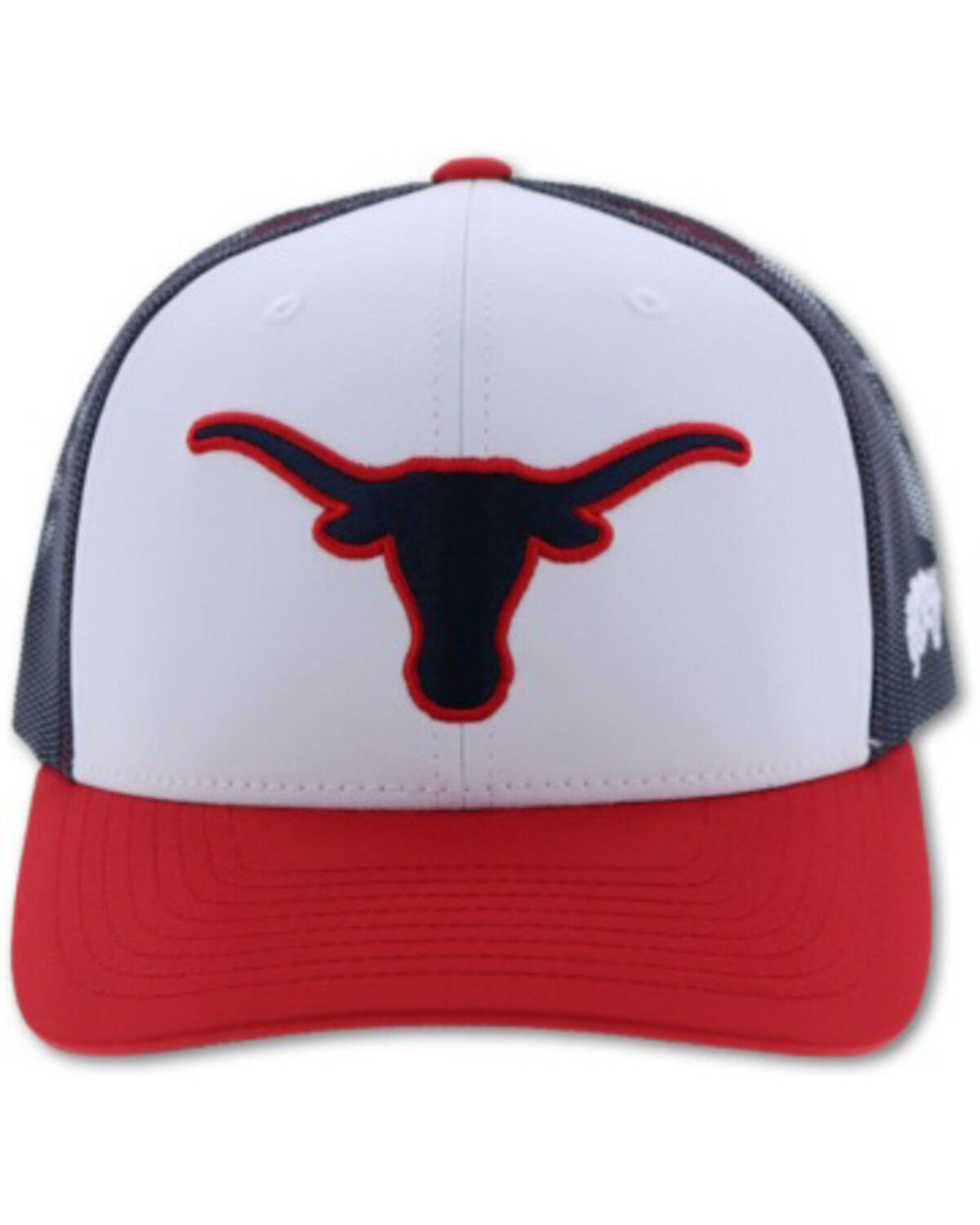 Image #2 - Hooey Men's UT Longhorn Logo Mesh Cap, Red/white/blue, hi-res
