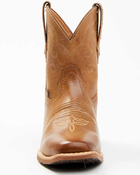 Image #4 - Justin Women's Chellie Western Booties - Square Toe, Tan, hi-res