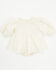 Image #3 - Yura Infants Girls' Embellished Long Sleeve Onesie, White, hi-res