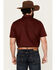 Image #4 - Gibson Trading Co Men's Solid Short Sleeve Snap Stretch Western Shirt, Burgundy, hi-res