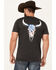 Image #4 - Cody James Men's Bull Skull Scratch Short Sleeve Graphic T-Shirt, Black, hi-res