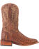 Image #8 - El Dorado Men's Handmade Caiman Back Brass Stockman Boots - Broad Square Toe, Bronze, hi-res