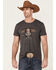 Cody James Men's Live Free Graphic Short Sleeve T-Shirt , Charcoal, hi-res