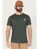Image #1 - Carhartt Men's Force Relaxed Midweight Logo Pocket Short Sleeve Work T-Shirt, Forest Green, hi-res