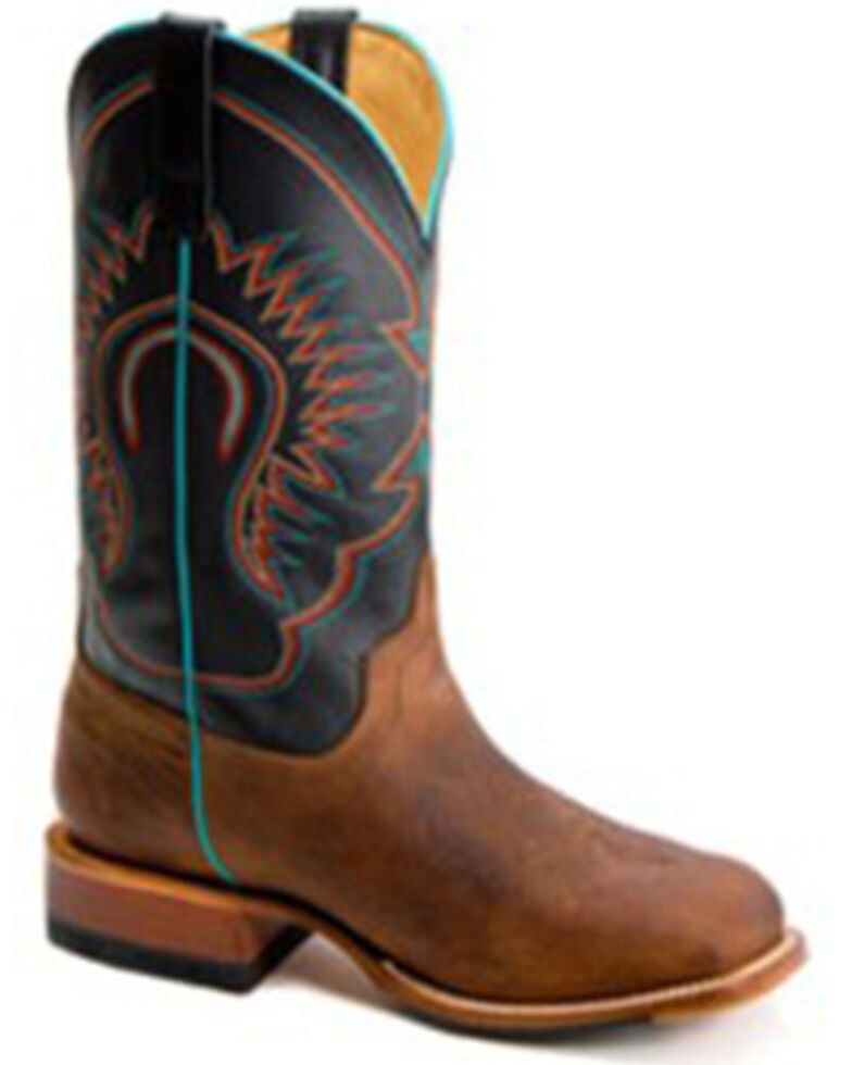 HorsePower Boys' Black Ranch Western Boots - Wide Square Toe, Tan, hi-res