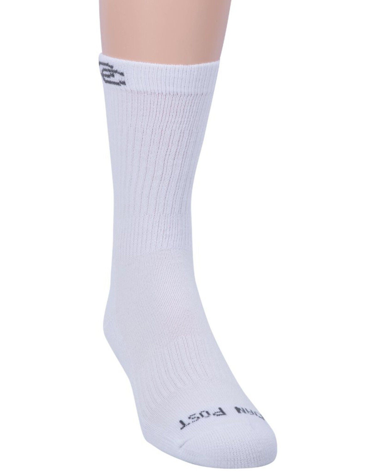 Dan Post Men's Lites Crew White Socks - Size 7 to 10, White, hi-res
