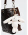 Image #1 - Shyanne Gingham Lace Floppy Bunny Bag Charm, Pink, hi-res