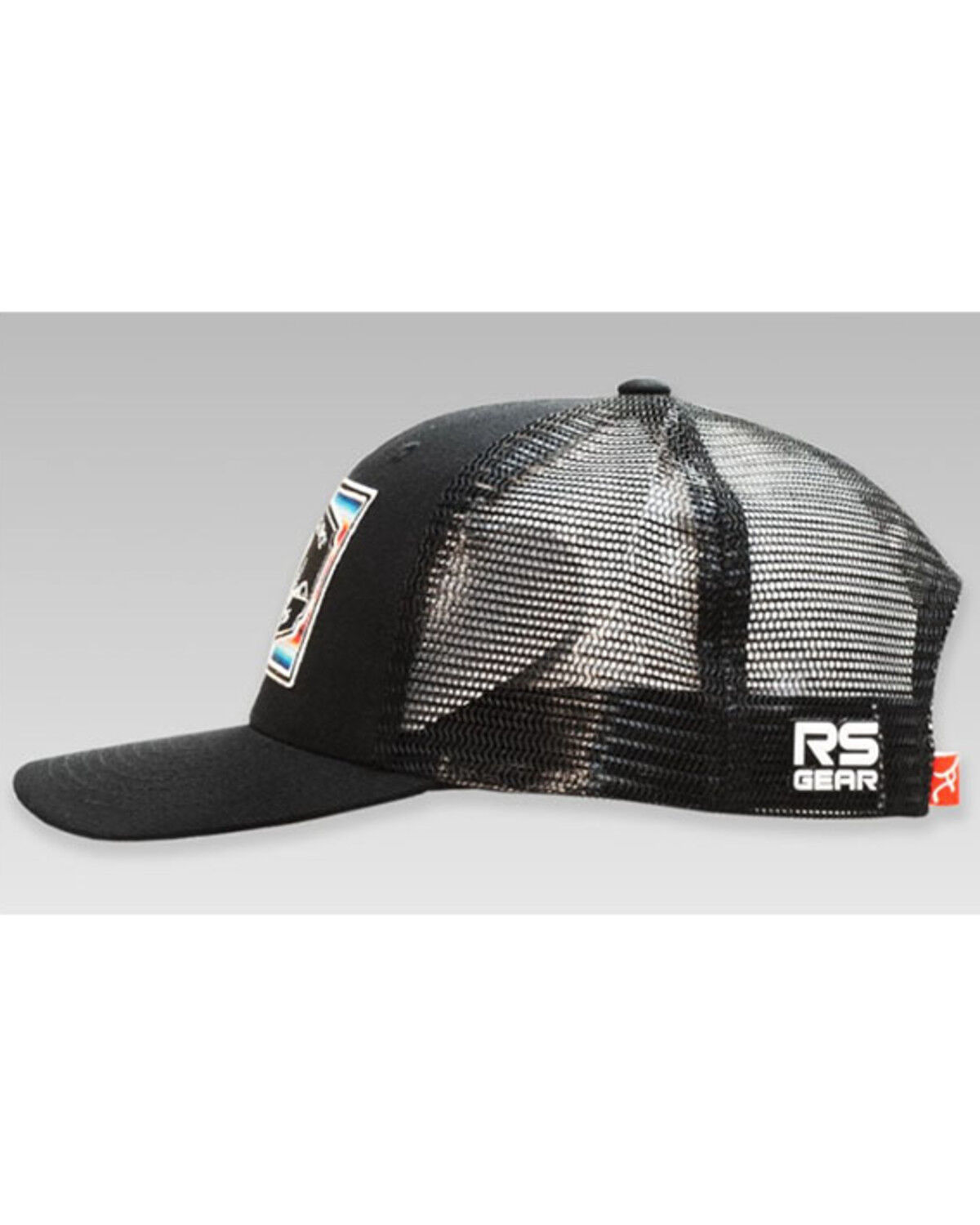 Image #3 - RopeSmart Men's Black On Black Serape Embroidered Patch Mesh-Back Ball Cap, Black, hi-res