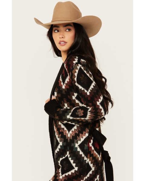 Image #2 - Idyllwind Women's Timothy Southwestern Print Sweater , Maroon, hi-res