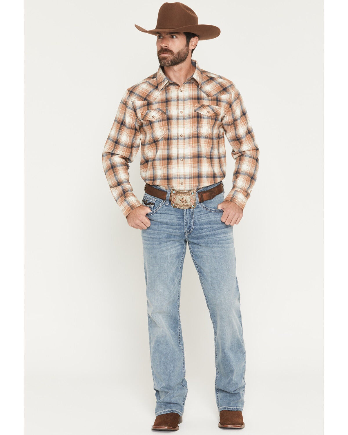 Image #1 - Cody James Men's Cooper Wash Duke Relaxed Bootcut Stretch Denim Jeans, Medium Wash, hi-res