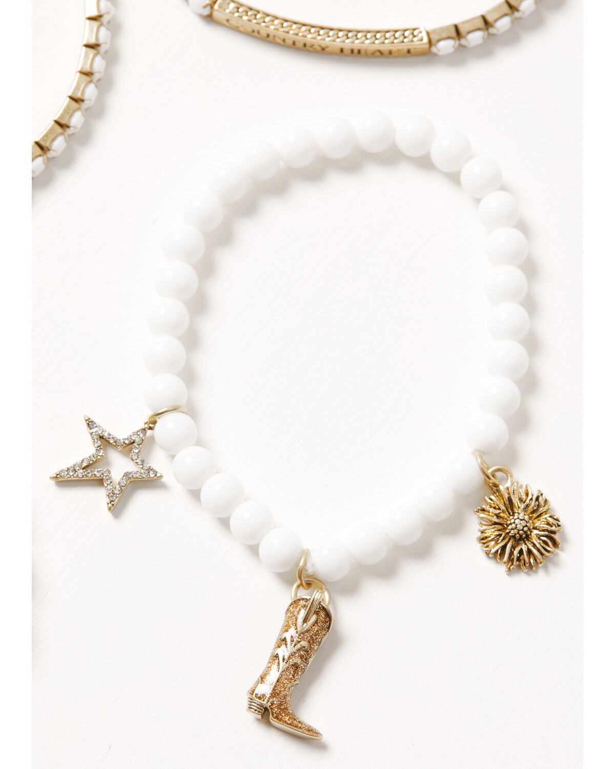 Image #2 - Lainey Wilson Women's Country Heart Bracelet Set - 4 Pack, Gold, hi-res