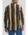 Image #2 - Wrangler X Coors Men's Cowboy Cut Striped Print Long Sleeve Snap Western Shirt, Black, hi-res