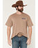 Image #2 - Ariat Men's Real Cowboy Short Sleeve Boxy Graphic T-Shirt, Taupe, hi-res