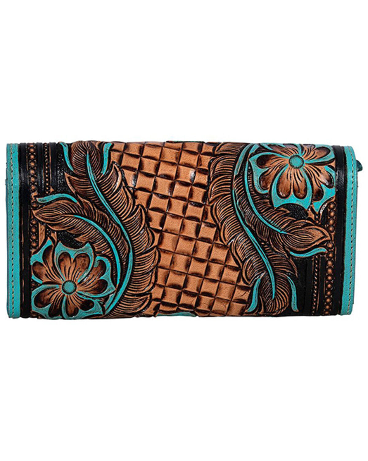 Image #3 - Myra Bag Women's Flower Crest Ridge Wallet, Turquoise, hi-res