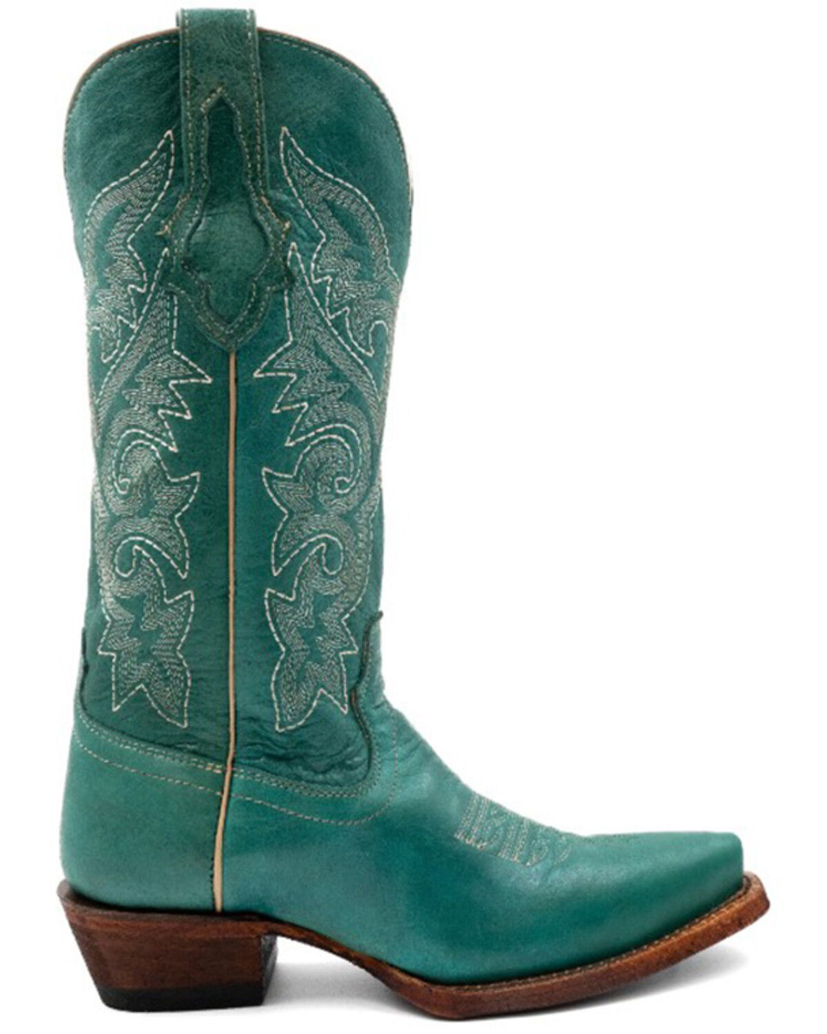 Image #2 - Ferrini Women's Mae Western Boots - Snip Toe, Turquoise, hi-res