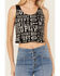Image #4 - Idyllwind Women's Rhett The West Was Wild Graphic Rib Knit Tank, Black, hi-res