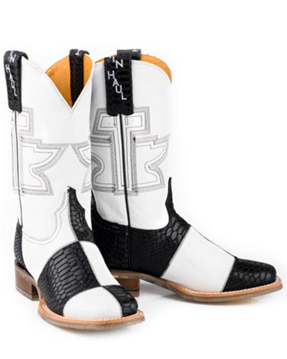 Tin Haul Women's Mondrian Western Boots - Broad Square Toe, Multi, hi-res