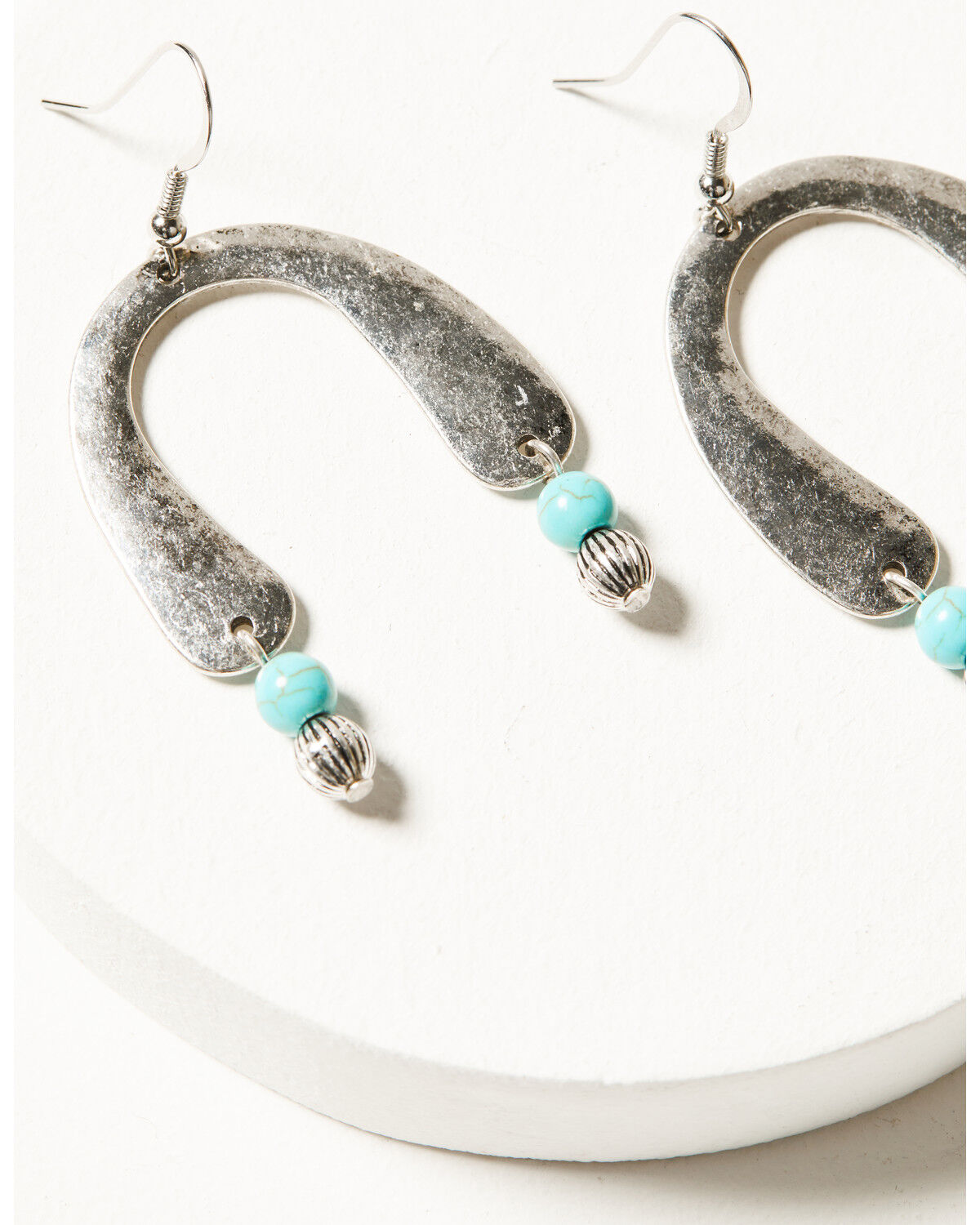 Image #2 - Shyanne Women's Arches Bead Drop Earrings, Silver, hi-res