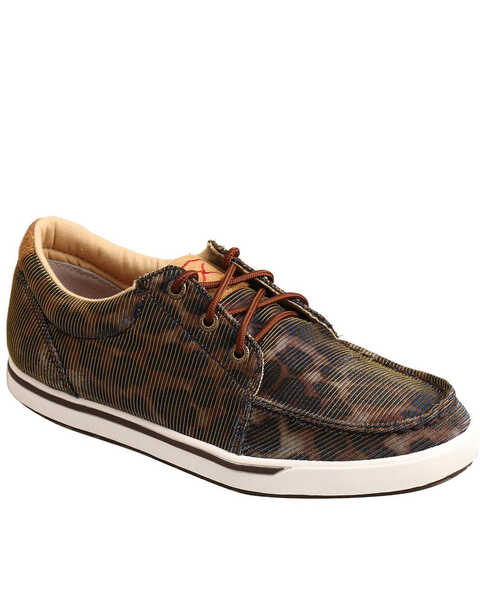 Twisted X Women's Leopard Brown Casual Sneakers - Moc Toe, Leopard, hi-res