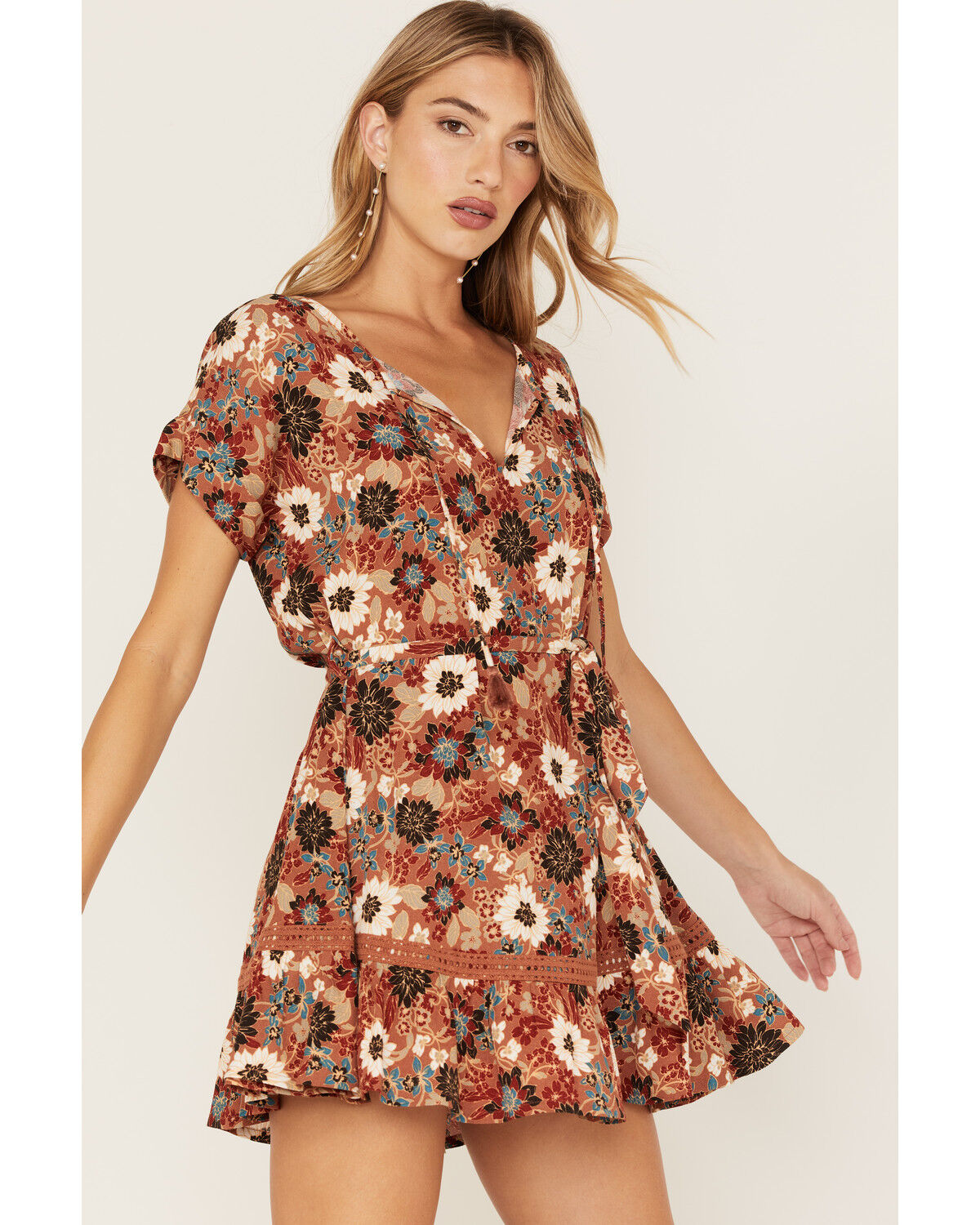Image #1 - Shyanne Women's Floral Print Ruffle Dress, , hi-res