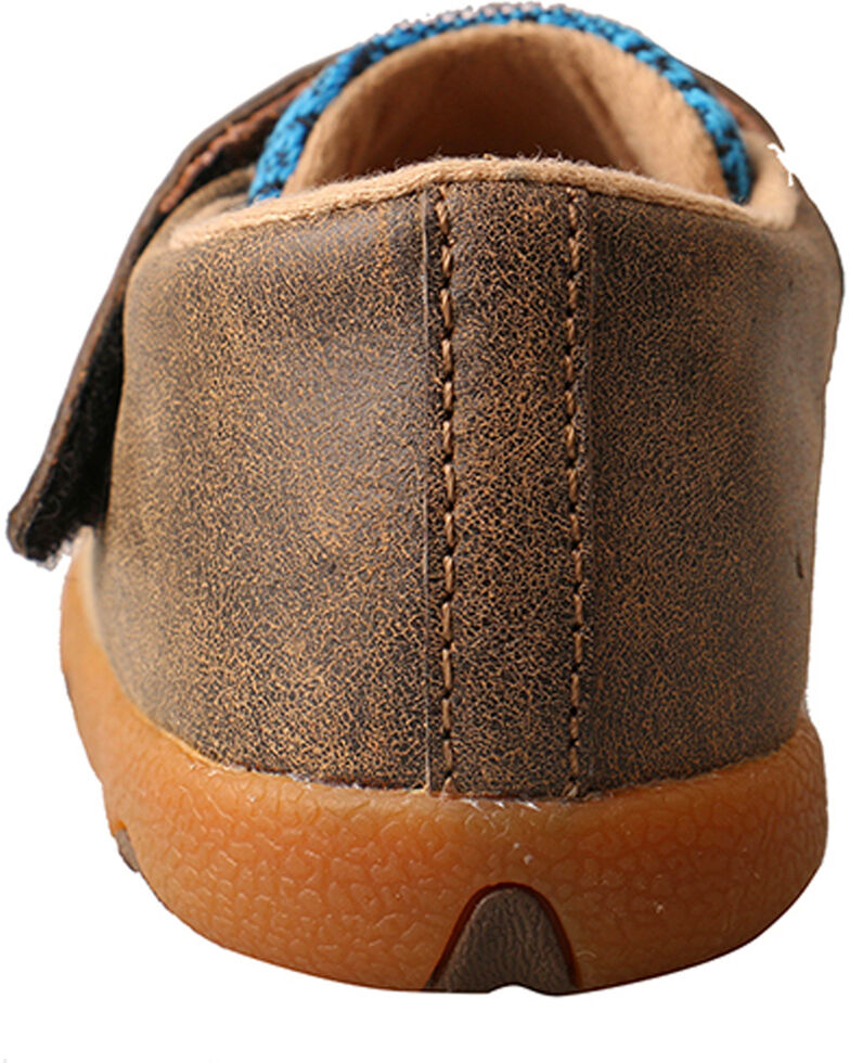 Twisted X Toddler Boys' Serape Canvas Driving Moc Shoes , Brown, hi-res