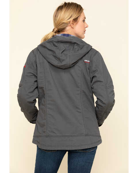 Image #2 - Ariat Women's Iron Grey FR Duralight Stretch Canvas Jacket , Steel, hi-res