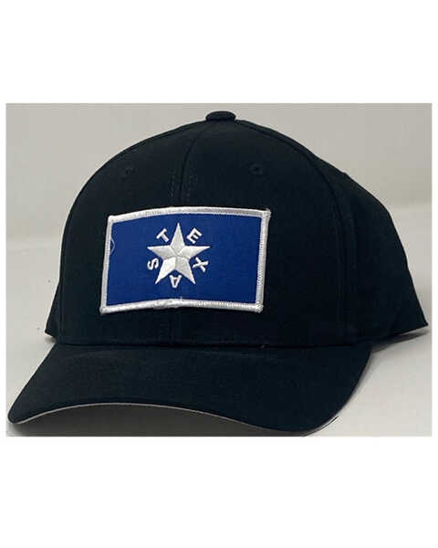 Image #1 - Oil Field Hats Men's Texas Star Recreation Patch Solid-Back Ball Cap - Black, Black, hi-res