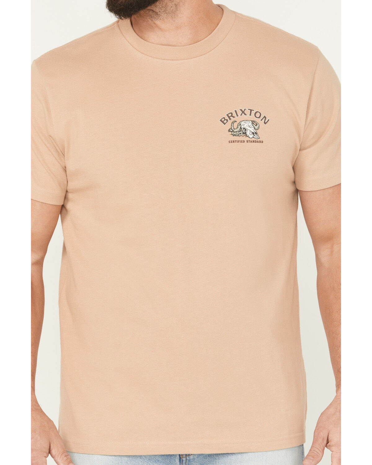 Image #4 - Brixton Men's Boot Barn Exclusive Vulture Culture Short Sleeve Graphic T-Shirt, Sand, hi-res