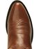 Image #6 - Old West Men's Smooth Leather Western Boots - Round Toe, Tan, hi-res