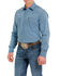 Image #2 - Cinch Men's Multi Long Sleeve Western Snap Shirt, Blue, hi-res