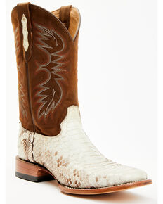 Cody James Men's Bone Python Exotic Western Boot - Broad Square Toe, Brown, hi-res