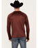 Image #4 - RANK 45® Men's Long Sleeve Performance T-Shirt, Wine, hi-res
