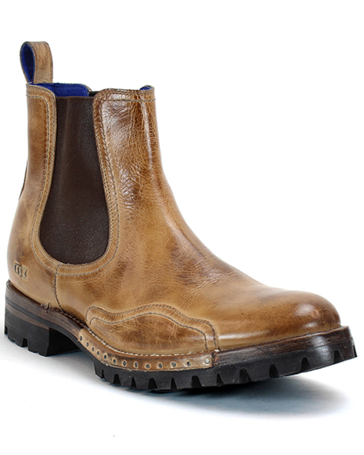 Image #1 - Bed Stu Men's Brady Trek Chelsea Ankle Boots - Round Toe, Tan, hi-res