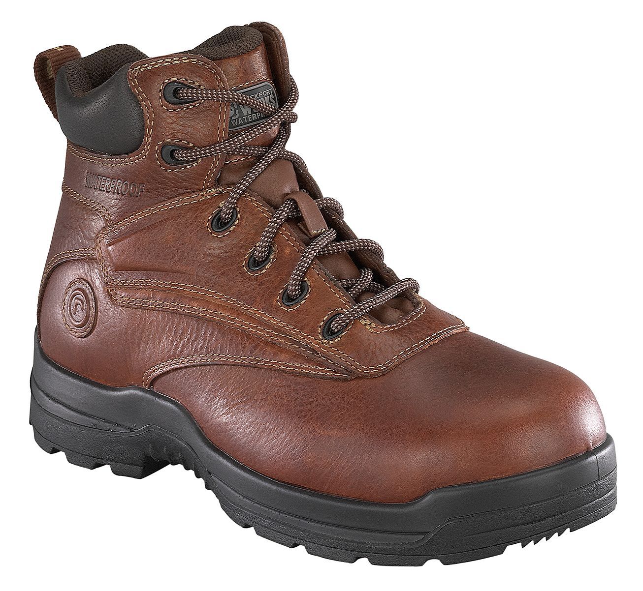 Rockport Women's More Energy Deer Tan 6" Lace-Up Work Boots - Composite Toe, Brown, hi-res