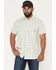 Image #1 - Carhartt Men's Bozeman Rugged Flex&reg; Relaxed Fit Plaid Print Short Sleeve Button-Down Work Shirt, Teal, hi-res