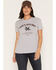 Image #1 - Troll Co Women's Rosies Auto Body Short Sleeve Graphic Work Tee, Heather Grey, hi-res