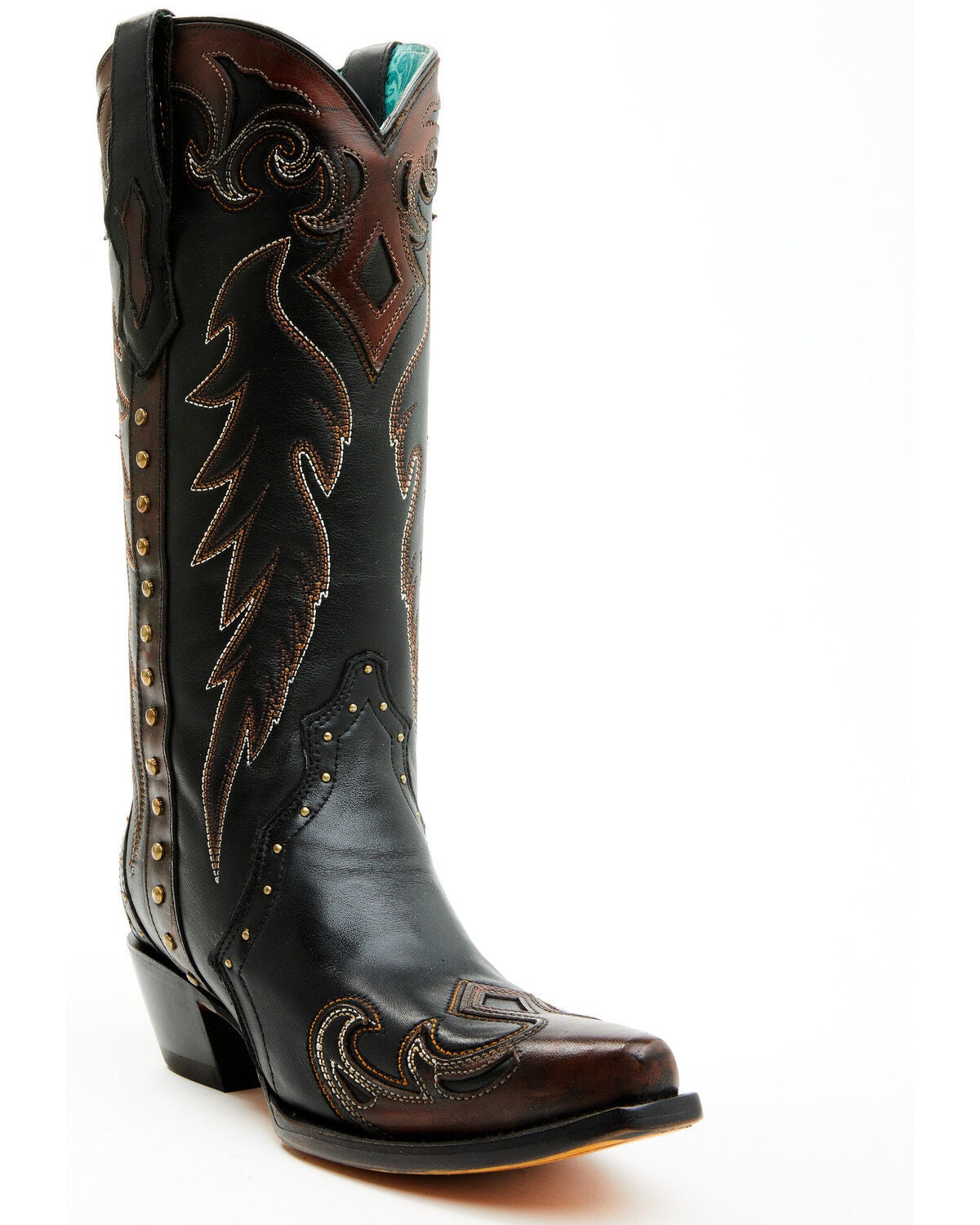 Corral Women's Triad Studded Western Boots - Snip Toe, Black, hi-res