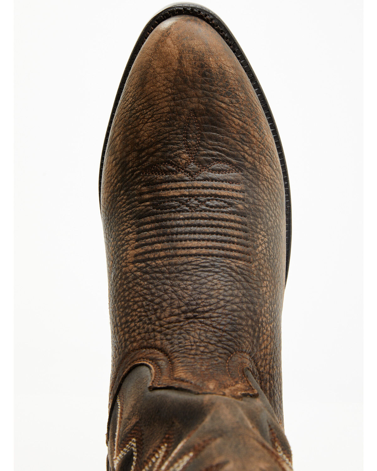 Image #6 - El Dorado Men's Bison Western Boots - Round Toe, Chocolate, hi-res