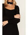 Image #3 - Idyllwind Women's Dallas Smocked Lace Crop Top, Black, hi-res