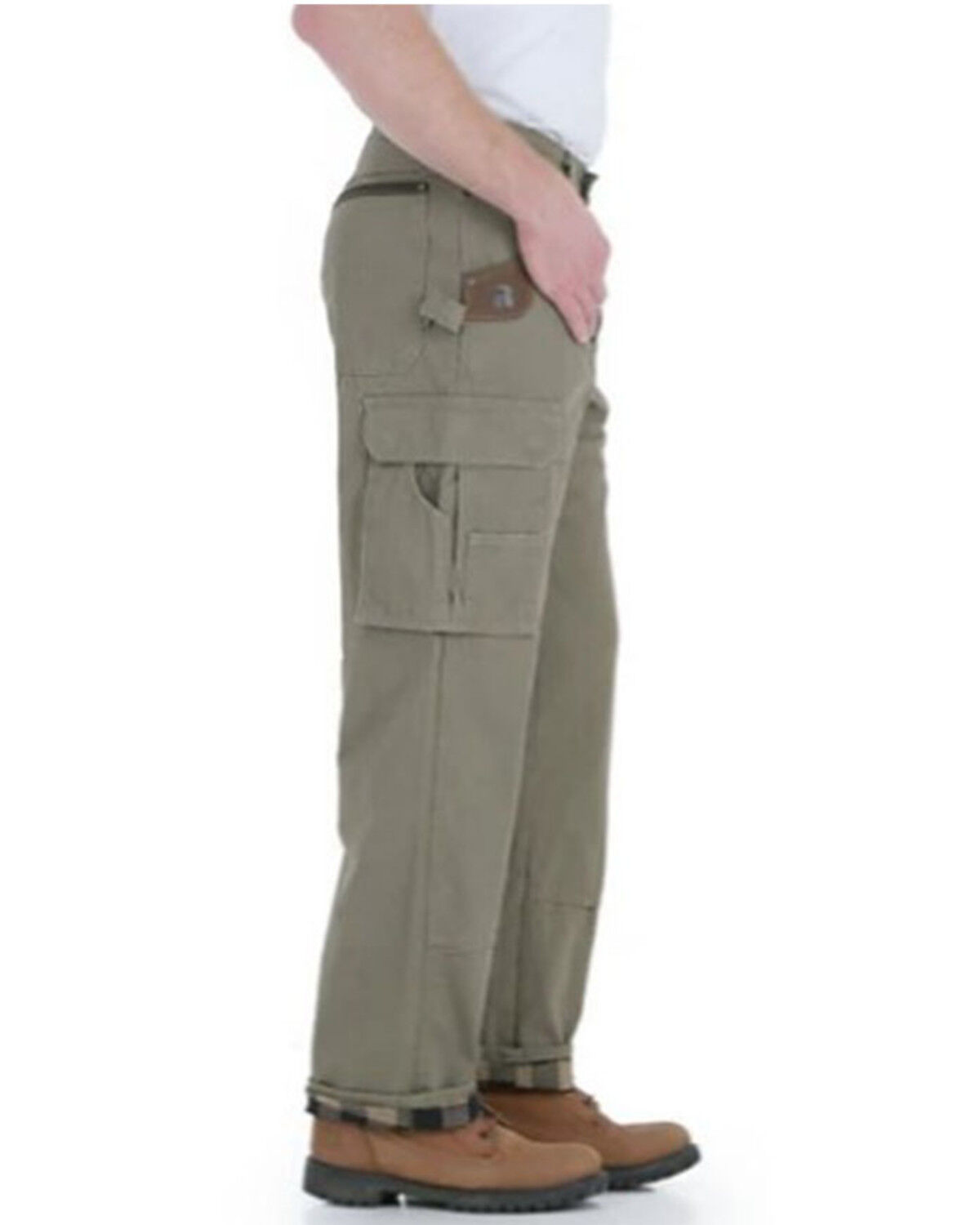 Image #3 - Wrangler Riggs Men's Bark Lined Ripstop Ranger Work Pants, Bark, hi-res