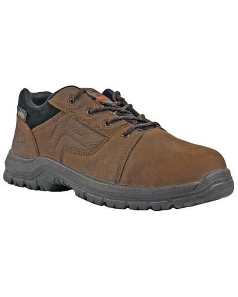 Hoss Men's Lacer Met Guard Work Boots - Composite Toe, Brown, hi-res