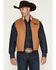 Image #1 - Cowboy Hardware Men's Flag Concealed Carry Twill Vest, Camel, hi-res