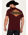 Image #4 - Pendleton Men's River Logo Short Sleeve Graphic T-Shirt, Maroon, hi-res