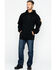 Hawx Men's Black Logo Sleeve Hooded Work Sweatshirt - Tall , Black, hi-res
